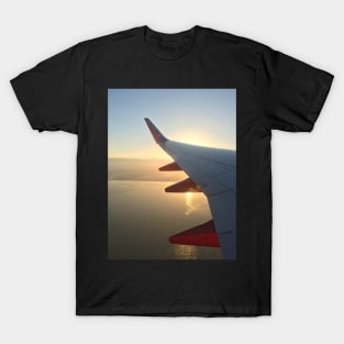 Plane Wing Sunrise T-Shirt